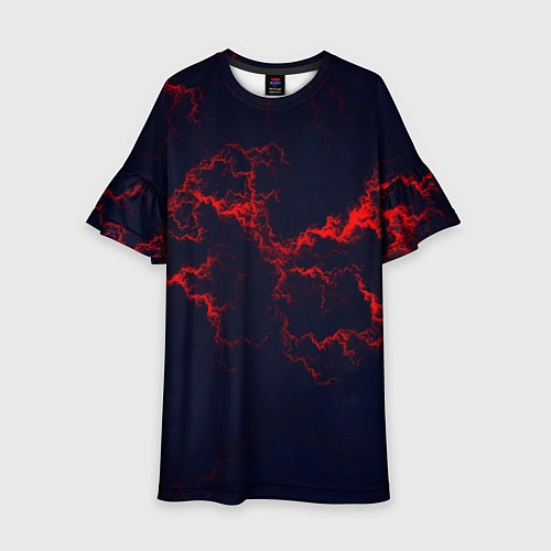 Детское платье Lightning red glow / 3D-принт – фото 1