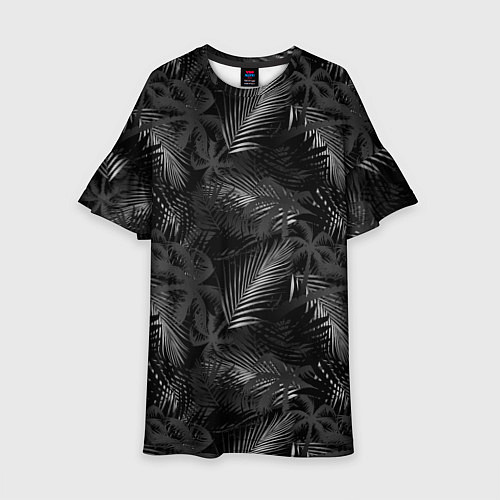 Детское платье Palm black and white / 3D-принт – фото 1