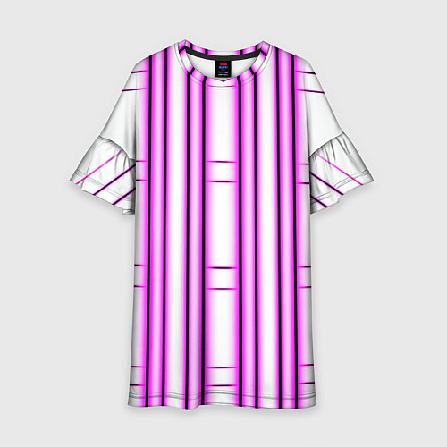 Детское платье Neon pink / 3D-принт – фото 1