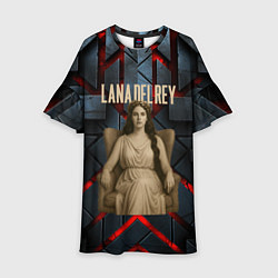 Платье клеш для девочки Lana Del Rey в греческом стиле на троне, цвет: 3D-принт