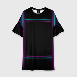 Детское платье Neon pink light blue