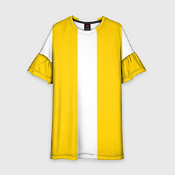 Детское платье Color yellow white line