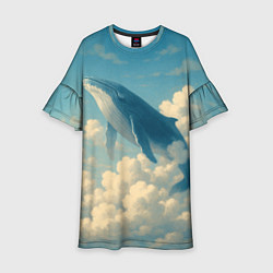 Детское платье Кит в облаках