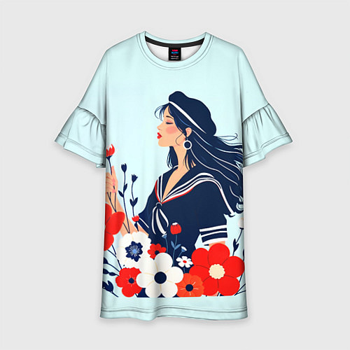 Детское платье Девушка моряка / 3D-принт – фото 1