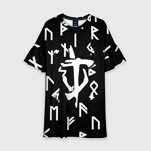 Детское платье Doom магические символы / 3D-принт – фото 1