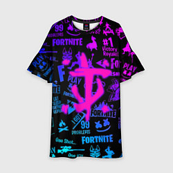 Детское платье Fortnite x doom neon logo