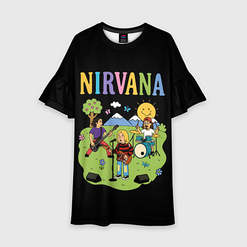 Детское платье Нирвана мультяшный стиль / 3D-принт – фото 1