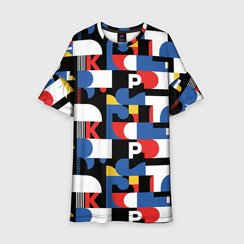 Детское платье Геометрия букв / 3D-принт – фото 1