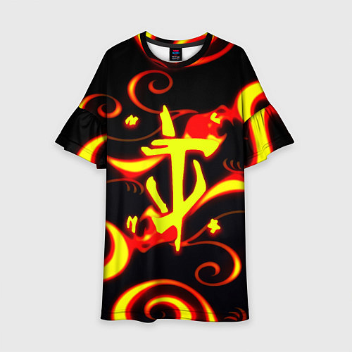 Детское платье Doom dragon steel fire / 3D-принт – фото 1
