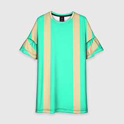 Детское платье Color blue beige stripes