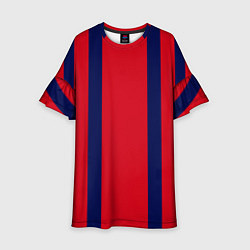 Детское платье Color black red stripes