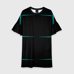 Детское платье Color black blue stripes