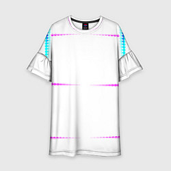 Детское платье Color white blue pink stripes