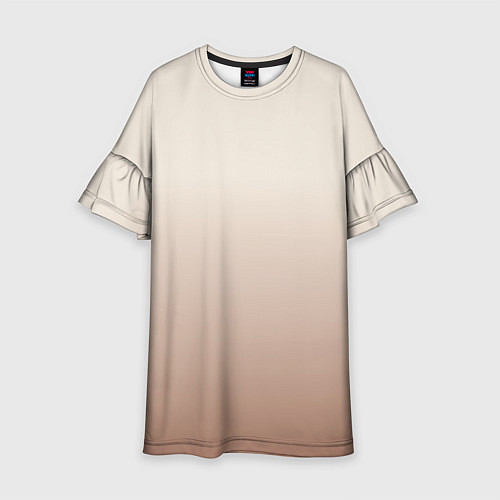 Детское платье Градиент песочный / 3D-принт – фото 1