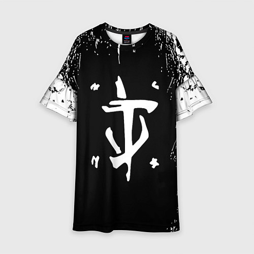 Детское платье Doom краска белая текстура / 3D-принт – фото 1