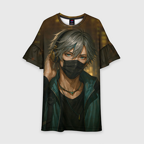 Детское платье Красивый парень в маске / 3D-принт – фото 1