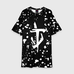 Детское платье Doom белые краски текстура