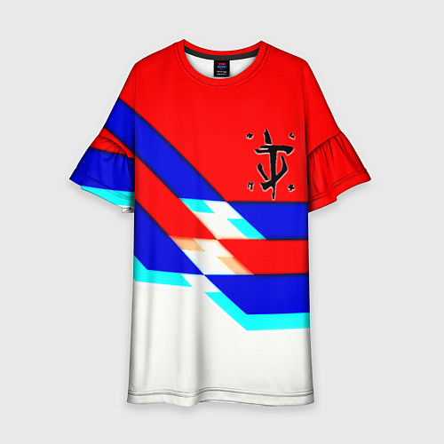 Детское платье Doom geometry cyber sport / 3D-принт – фото 1