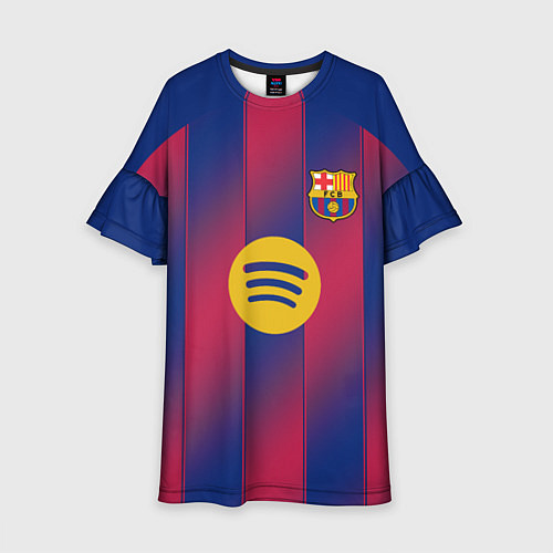 Детское платье Ламин Ямаль, Барселона домашняя форма 2025 2026 / 3D-принт – фото 1