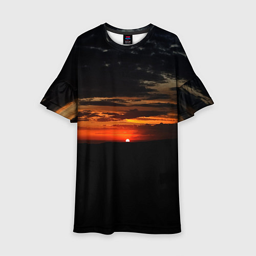 Детское платье Закат на плато / 3D-принт – фото 1