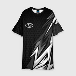 Платье клеш для девочки Subaru - монохромный черный, цвет: 3D-принт