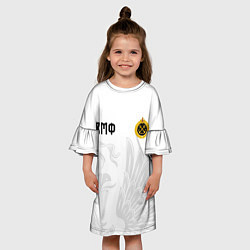 Платье клеш для девочки ВМФ России с эмблемой войск, цвет: 3D-принт — фото 2