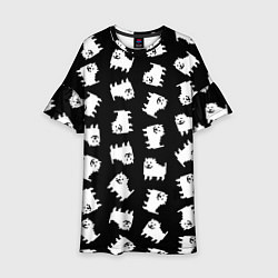Платье клеш для девочки Annoying dog pattern - Undertale, цвет: 3D-принт
