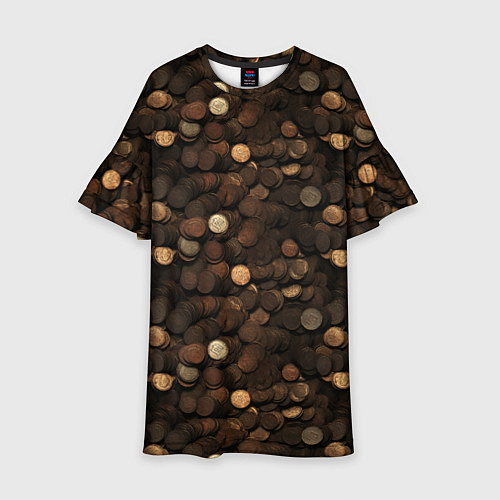 Детское платье Монеты - паттерн / 3D-принт – фото 1