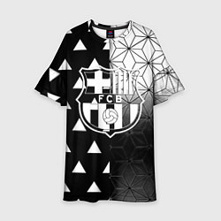 Платье клеш для девочки Barcelona geometry black, цвет: 3D-принт