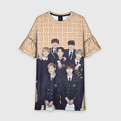 Платье клеш для девочки BTS в костюмах, цвет: 3D-принт