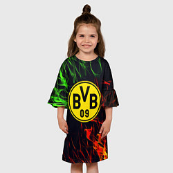 Платье клеш для девочки Borussia flame toxic, цвет: 3D-принт — фото 2