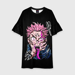 Платье клеш для девочки Итадори с Сукуна на руке, цвет: 3D-принт