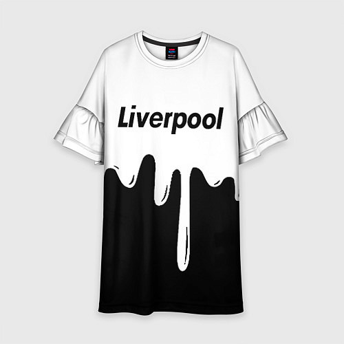 Детское платье Liverpool жидкие краски всплеск / 3D-принт – фото 1