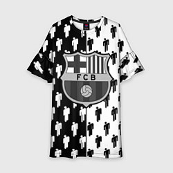 Платье клеш для девочки Barcelona спортивный паттерн, цвет: 3D-принт