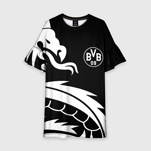 Детское платье Borussia дракон белый / 3D-принт – фото 1