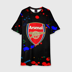 Детское платье Arsenal неоновые брызги красок