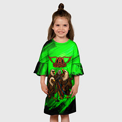 Платье клеш для девочки Aerosmith орлы, цвет: 3D-принт — фото 2