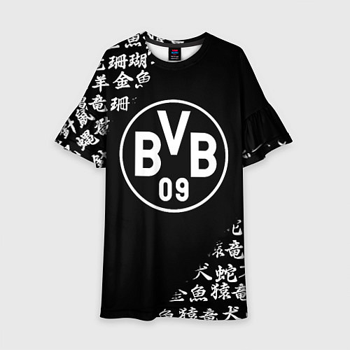 Детское платье Borussia китайские символы текстура / 3D-принт – фото 1