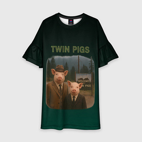 Детское платье Twin Pigs пародия / 3D-принт – фото 1