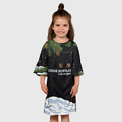 Платье клеш для девочки Призрачный волк, цвет: 3D-принт — фото 2