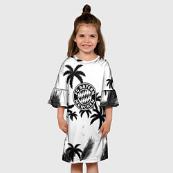 Платье клеш для девочки Бавария Мюнхен тропики, цвет: 3D-принт — фото 2