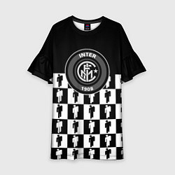 Платье клеш для девочки Inter люди спорт паттерн, цвет: 3D-принт