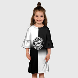 Платье клеш для девочки Бавария Мюнхен геометрия градиент, цвет: 3D-принт — фото 2