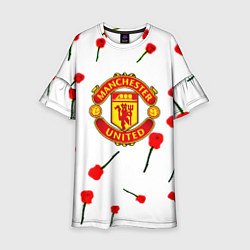 Детское платье Манчестер Юнайтед розы паттерн