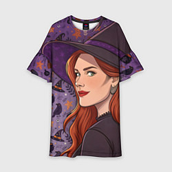 Платье клеш для девочки Wich, цвет: 3D-принт