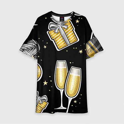 Детское платье Новогодний вайб / 3D-принт – фото 1