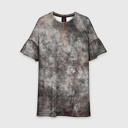 Детское платье Абстракция - gray stone / 3D-принт – фото 1