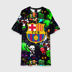 Детское платье Minecraft x barcelona fc