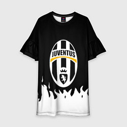 Детское платье Ювентус белый огонь текстура