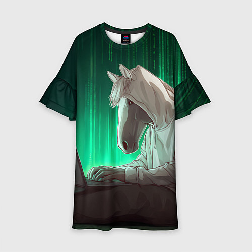Детское платье Хакер лошадь / 3D-принт – фото 1